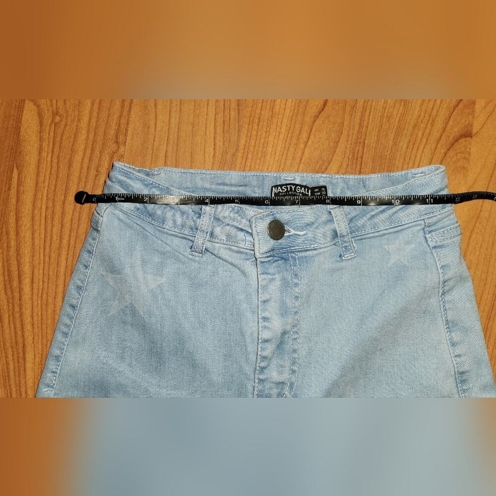 Shien Flare Blue Jeans Star Print EUC sz 6 - Picture 4 of 10